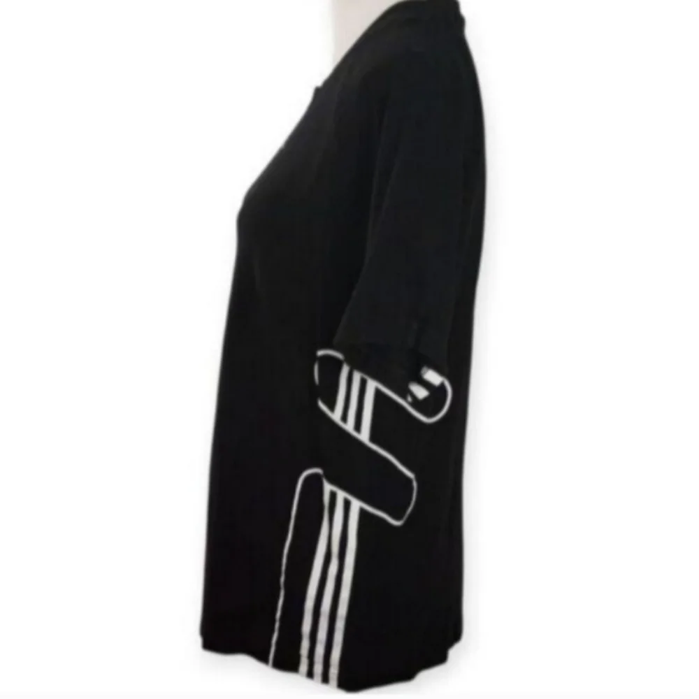 Adidas Originals Flamestrike Black Graphic T-Shirt Sz. S EUC